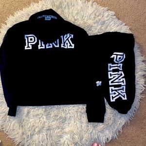 PINK funnel sweatshirt & matching sweatpants